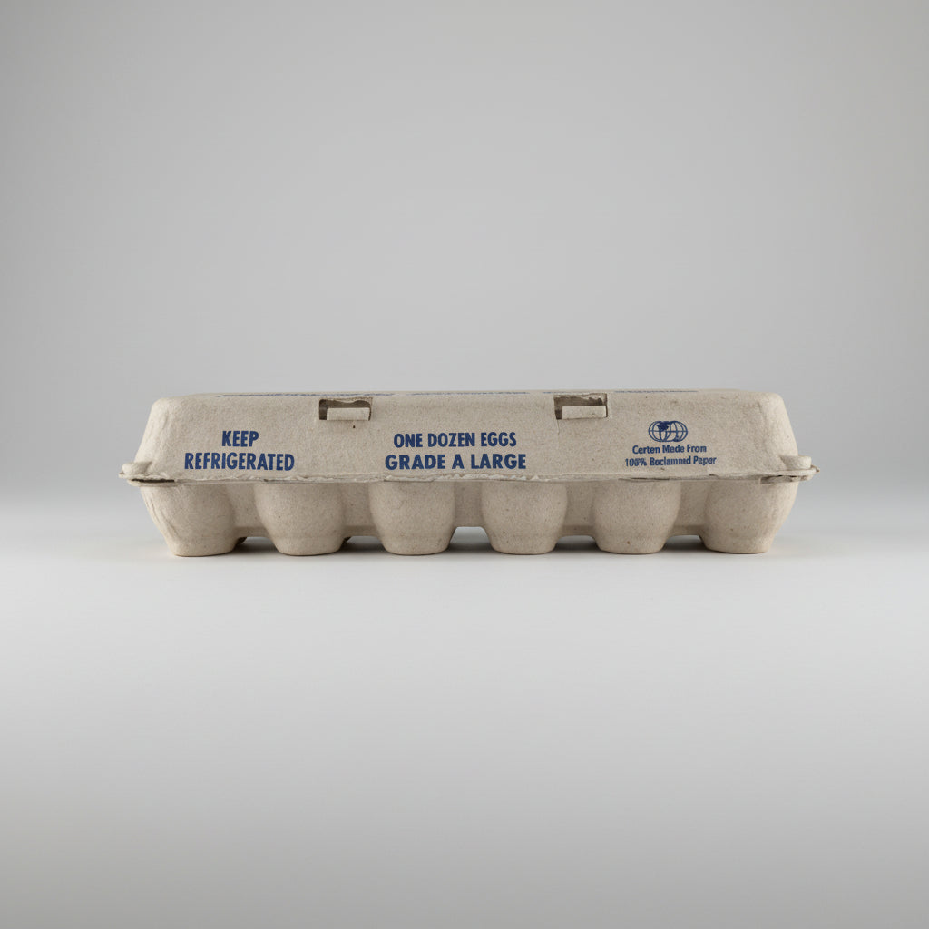 Egg Carton — 1 Dozen, Large, Blue Printed - $0.20/per carton