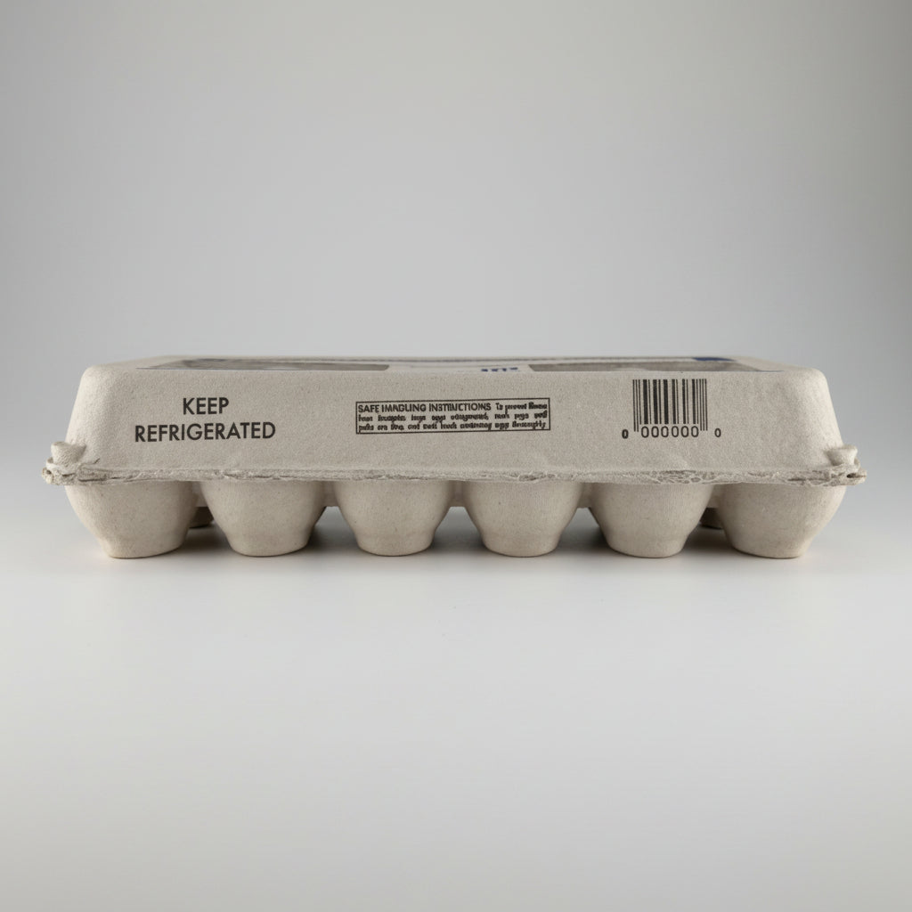 Egg Carton — 1 Dozen, Large, Blue Printed - $0.20/per carton
